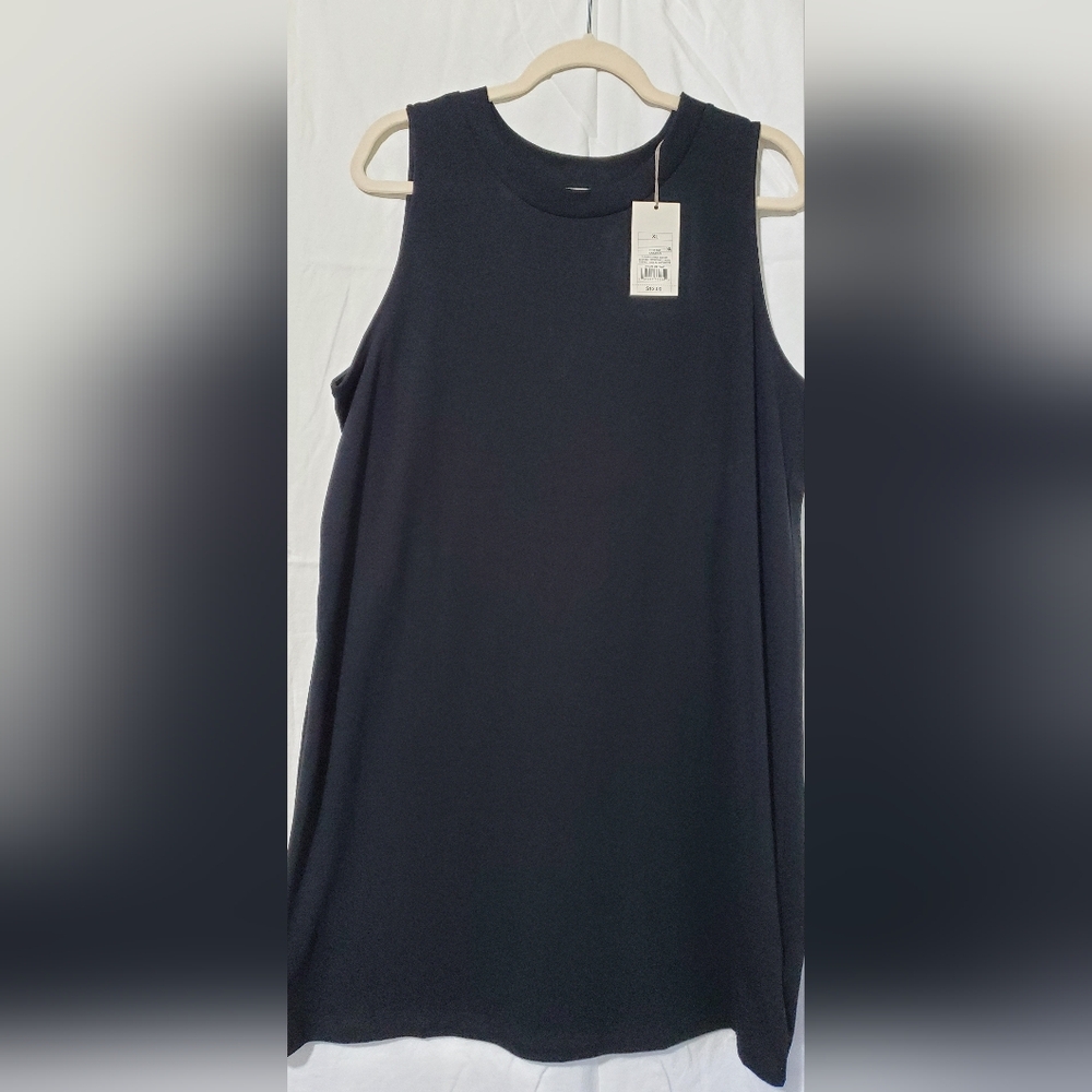 Chic Black Sleeveless Tank Top Dress